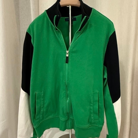 Chaps Vintage size xl green navy blue and white jacket - Picture 1 of 3